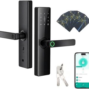 Handle-type Semiconductor Fingerprint Smart Lock with Card, Key, and Mobile Phone Multi-mode Functions